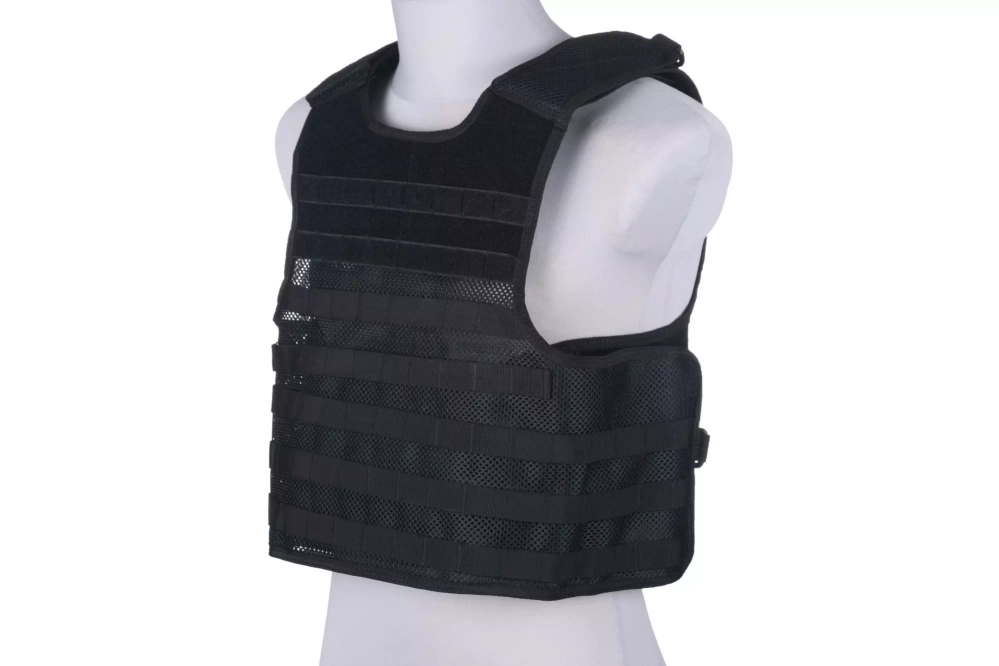 Lekki siatkowy Plate Carrier - czarny