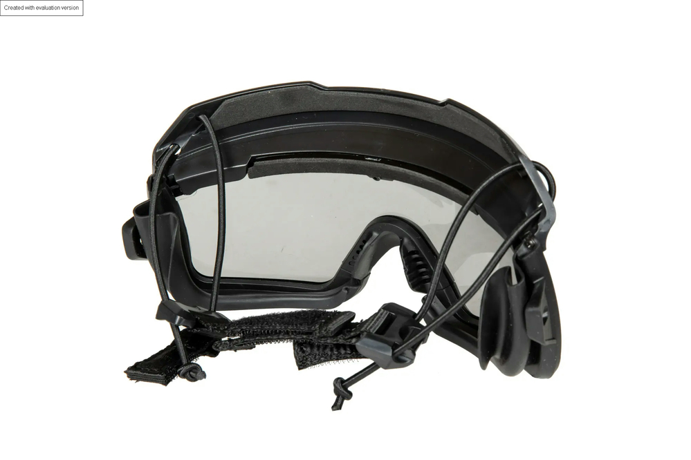 2in1 Tactical Goggles - Black / Tinted