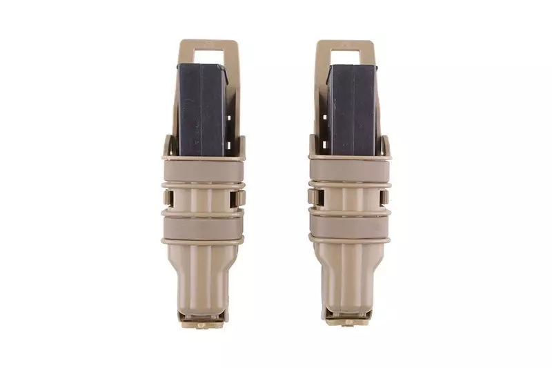 Podwójna ładownica Open III (XS) na magazynki pistoletowe - tan