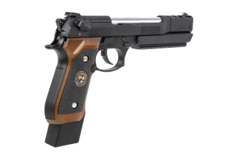 WE GP331 BIOHAZARD Pistolet airsoft - Mod. B. Poignée Burton Brown (Simple seulement)