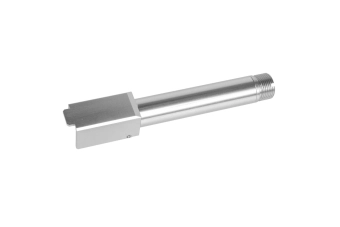 Cañón externo 2 Way Fixed" Non-Recoiling para réplicas Umarex Glock 19X - Plata"