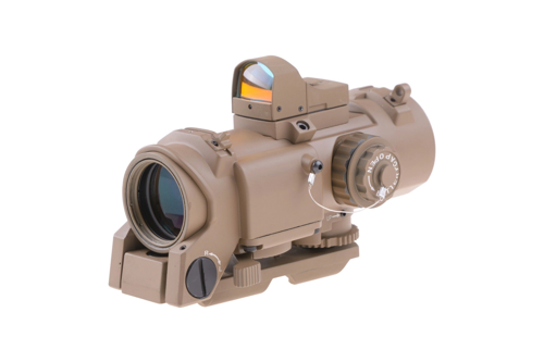 4x32E spotting scope with mini collimator - tan
