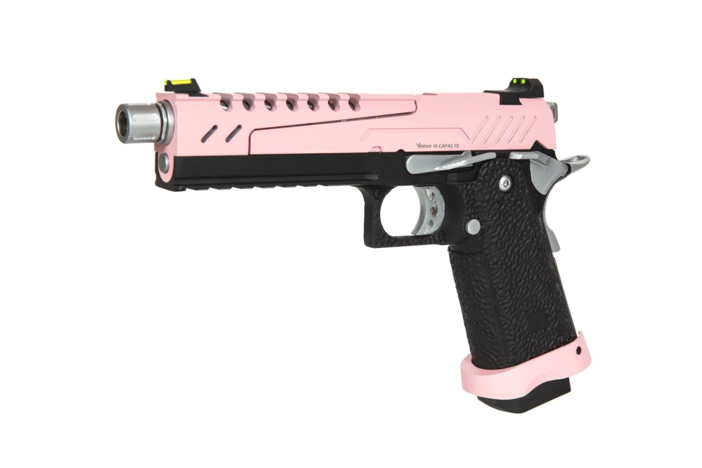 Pistolet airsoft Hi-capa 5.1 Split Slide - Rose / Noir / Chrome