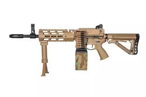 Mitrailleuse airsoft CM16 LMG - tan