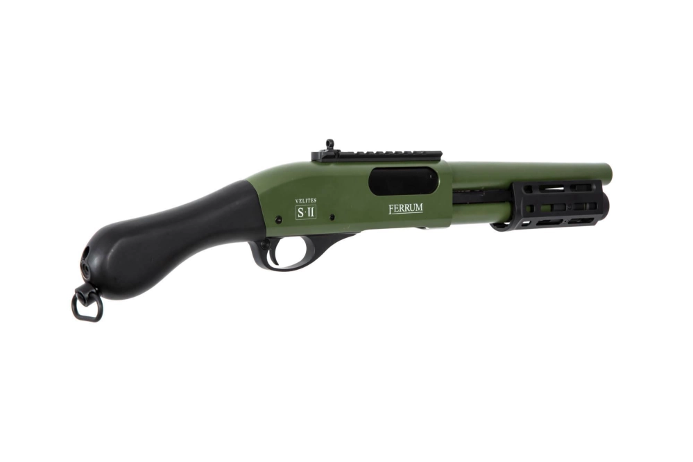 Réplique du fusil à pompe VELITES FERRUM S-II - vert olive (OUTLET)