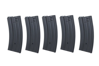 Lot de 5 chargeurs à 30 billes en métal Specna Arms Black