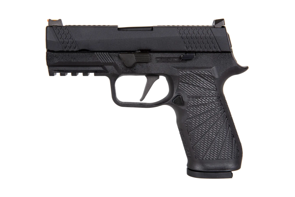 WE F18 Pistola Compacta Gas Verde Replica Negra