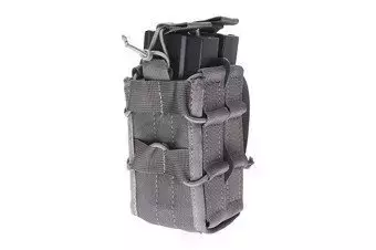 Doble pouch multiusos Open II en cargadores - gris primario