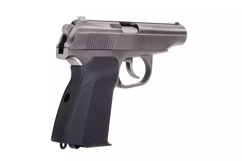 Pistolet airsoft MK avec silencieux - argent