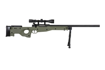 Réplica del sniper Specna Arms SA-S11 EDGE™ con visor y bípode Oliva
