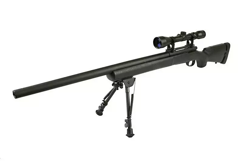 SW-04 sniper rifle replica (with scope and bipod) - black