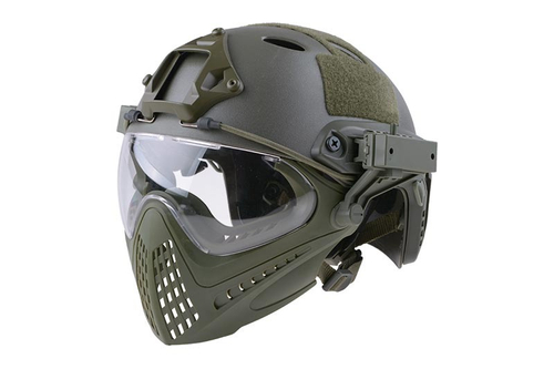 Replika přilby FAST PJ Piloteer - Olive Drab