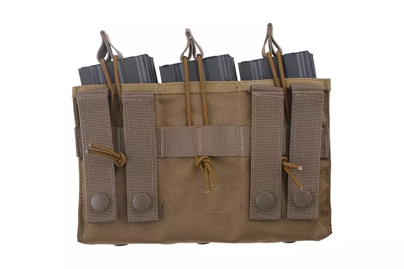Open Top 3+3 Pouch - Tan