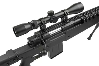 MB4406D sniper rifle replica with scope and bipod
