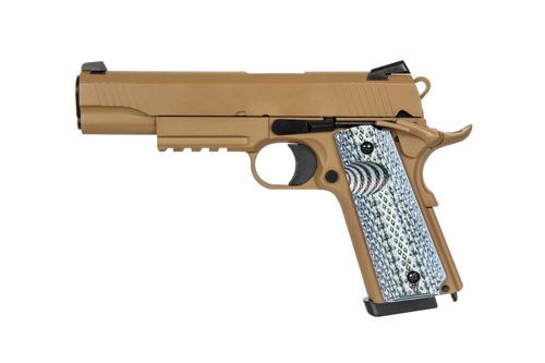 Airsoftová pistole Double Bell CQBP 739 CO2 Tan