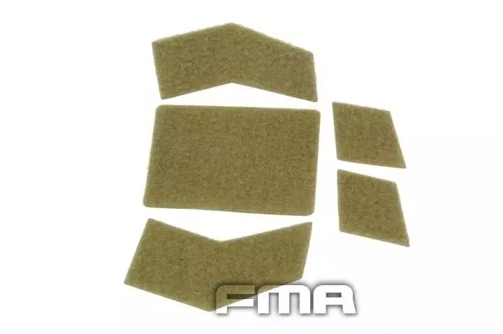 Sada suchých zipů pro přilbaTMF Tactical Bump - tmavě zemitá