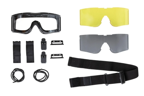 Wosport tactical bril GG-005 met verwisselbare lenzen Zwart