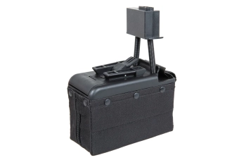 Cargador A&K caja eléctrica para 2000 bolas para réplicas M249 Negro