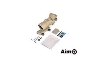 ACOG 4X32C scope replica (with RMR sight and ilumination source fiber) - tan