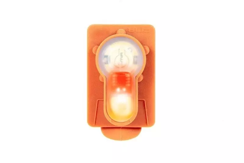 Elektronický popisovač Lightbuck Card Button - oranžový (světle oranžový)