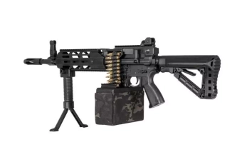 airsoft G&amp;G CM16 LMG Stealth Machine Gun Noir (OUTLET)