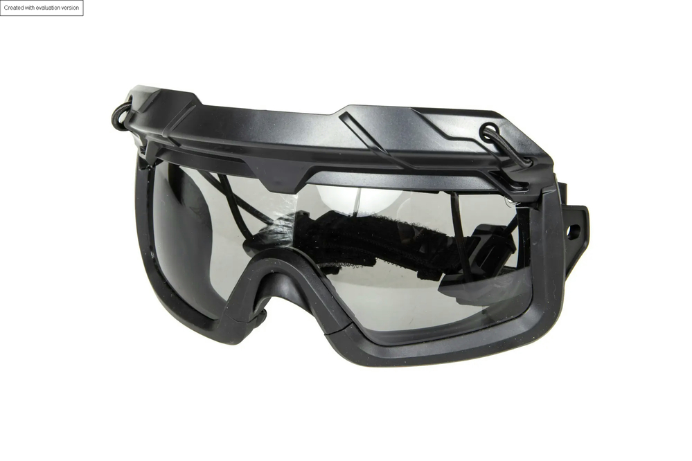2in1 Tactical Goggles - Black / Tinted