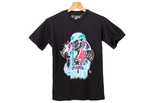 T-shirt GFC Tactical Skeleton Gunfire x Specna Arms Noir