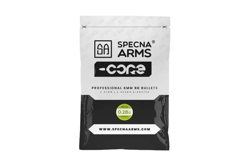 Bolas biodegradables 0.28g Specna Arms Core ™ 1000 uds