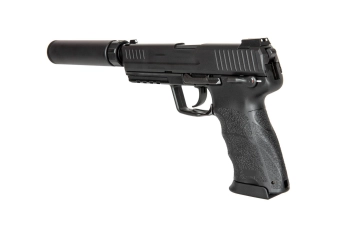 Réplique de pistolet tactique TM45 avec silencieux - noir