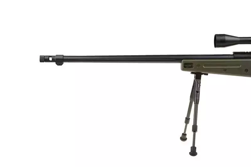 Fusil airsoft fusil de sniper MB4409D - avec lunette et bipied - vert olive