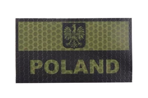 Naszywka IR - Flaga Polska A1 z napisem - OD