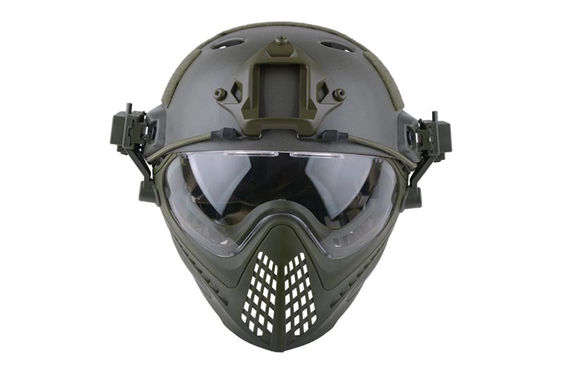 Replika přilby FAST PJ Piloteer - Olive Drab