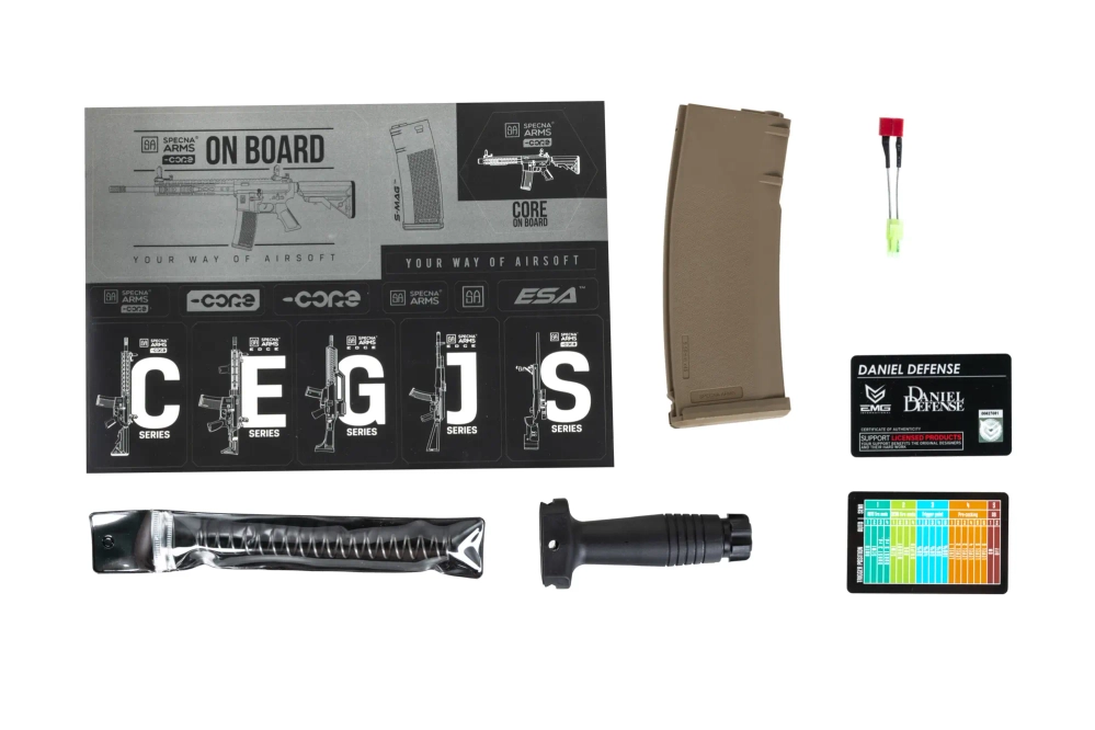 Karabinek ASG Specna Arms Daniel Defense® SA-C19 CORE™ HAL ETU™ Single Fire Only Chaos Bronze