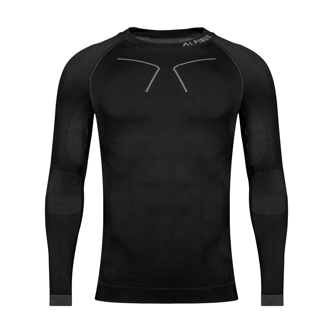 Heren Alpinus Tactical Base Layer thermisch sweatshirt Zwart Grijs