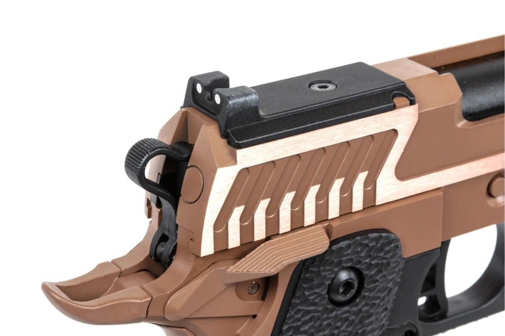 ASG SRC Sahara Viper DUAL POWER pistool met groen gasmagazijn Vlakke donkere aarde