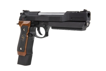 WE GP331 BIOHAZARD Pistolet airsoft - Mod. B. Poignée Burton Brown (Simple seulement)