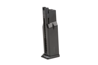 Chargeur gaz low-cap 15 balles pour répliques WE Mak - noir