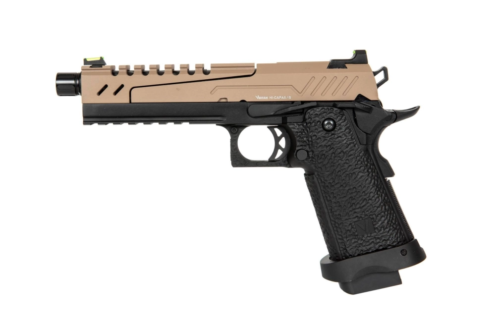 Réplique de pistolet Hi-capa 5.1 Split Slide – tan/noir 