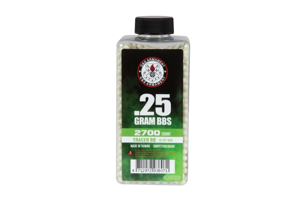 BBs Tracer 0.25g G&G 2700 pcs - Green