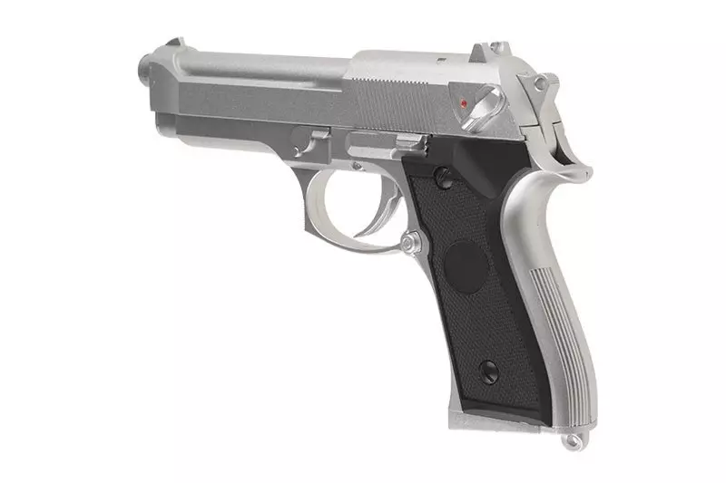 CM126 Stříbrná replika pistole (bez baterie)