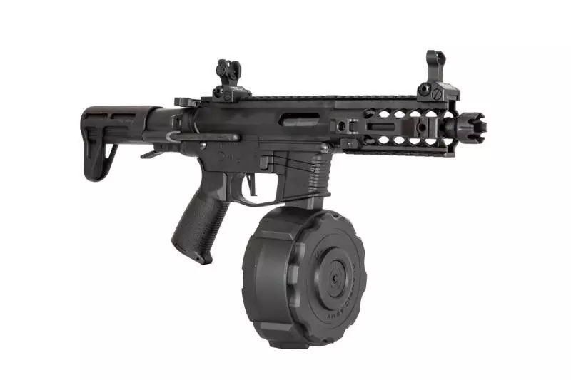 PX9 replica machinepistool (+ DRUM magazijn) - zwart