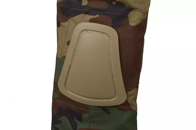 Kalhoty Combat Uniforma s chrániči kolen - woodland