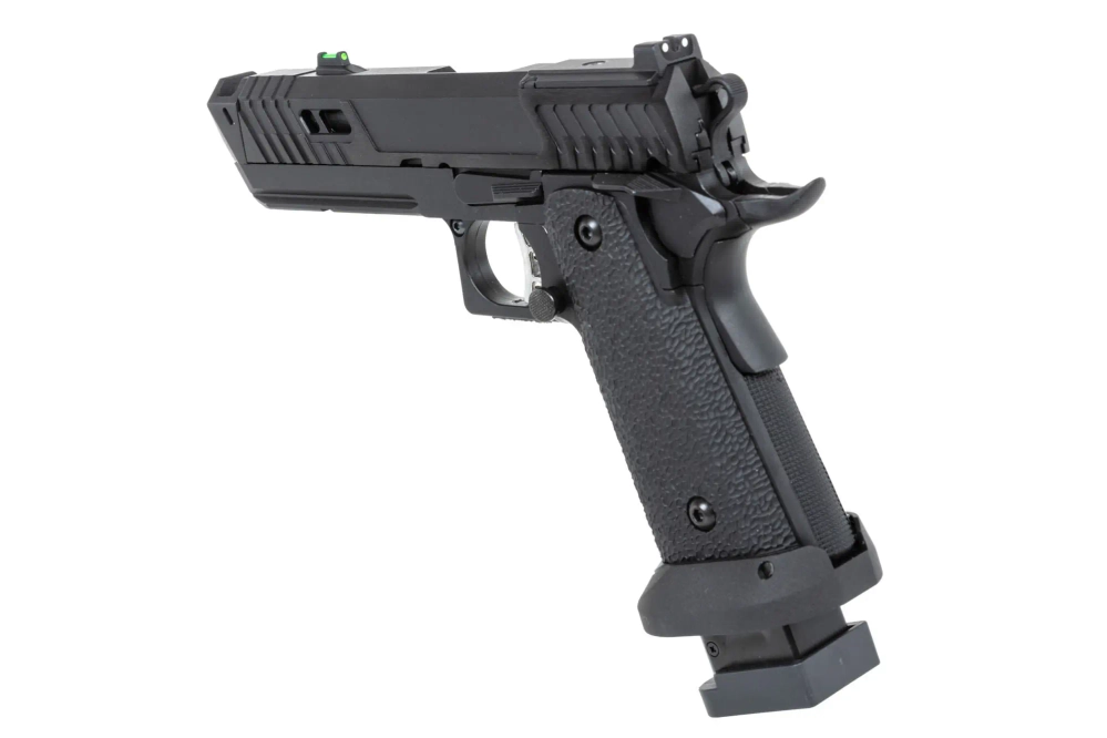 Pistola airsoft SRC Dark Viper DUAL POWER con cargador de CO2 Negra
