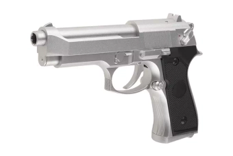 CM126 Stříbrná replika pistole (bez baterie)