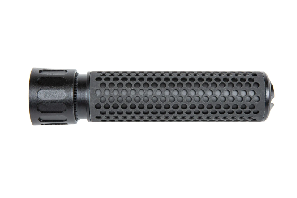 Zestaw replika tłumika dźwięku HY-201 typu QD wraz z repliką tłumika płomienia M139 QDC Cyma Czarny