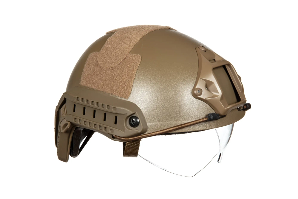 helma Replica X-Shield MH s brýlemi - Tan