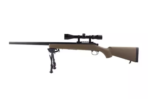 Réplique de fusil de précision SW-10 avec lunette et bipied (Upgraded) - tan