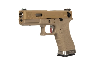 Pistolet airsoft G Force G18 T9 -Tan/Argenté
