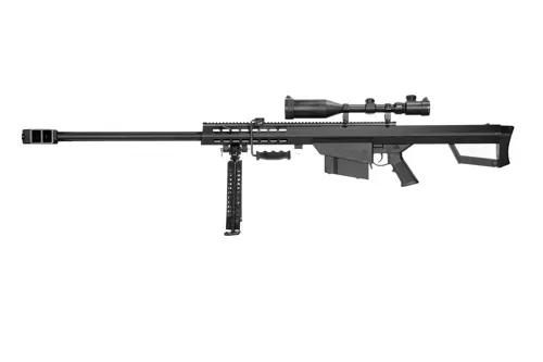 Replika karabinu wyborowego Barrett® M107 z dwójnogiem i lunetą