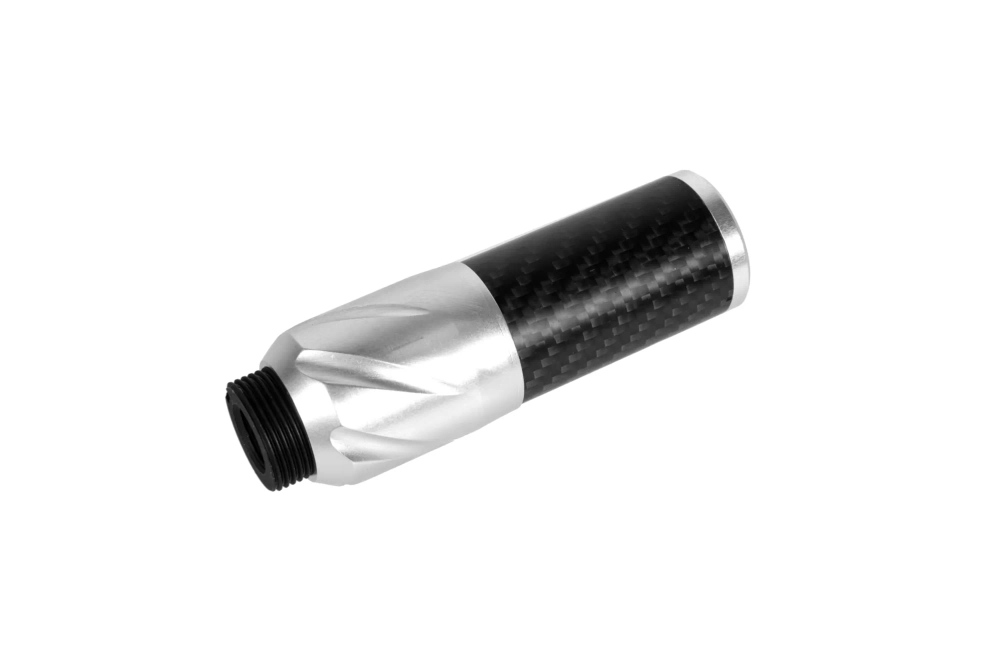 Silencieux carbone DSL2 36x100mm - Argent